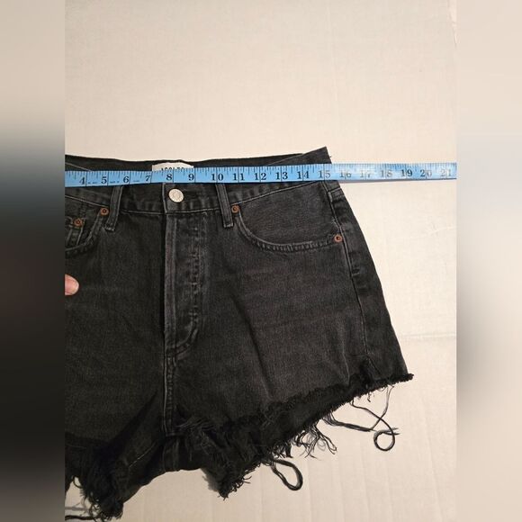 Agolde Parker Cutout Short in Black Size 37 - Picture 10 of 11